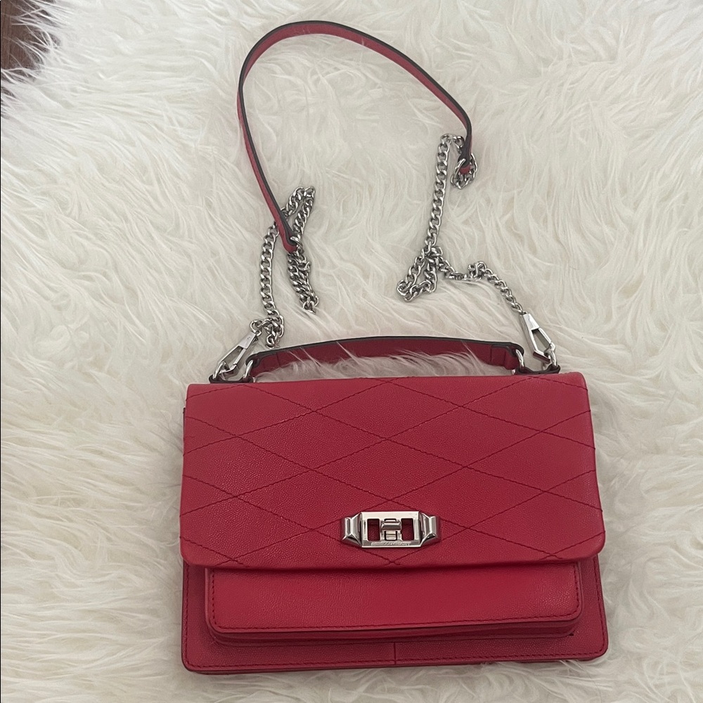 Rebecca Minkoff Elegant Red Quilted Shoulder Bag